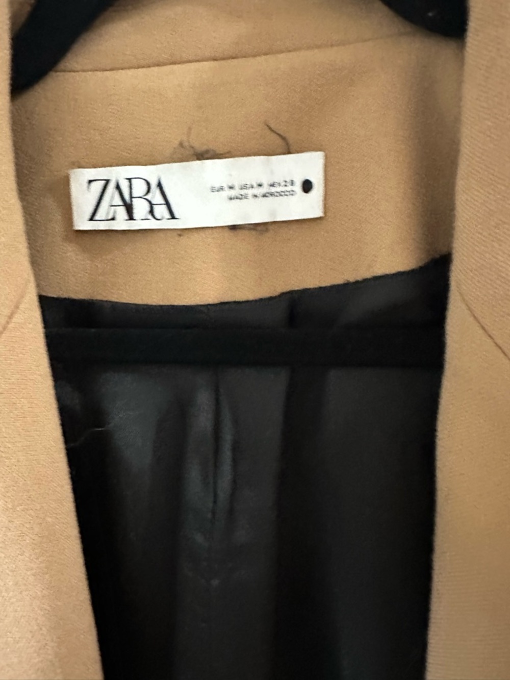 Zara Camel Single-Button Blazer - Picture 2 of 2